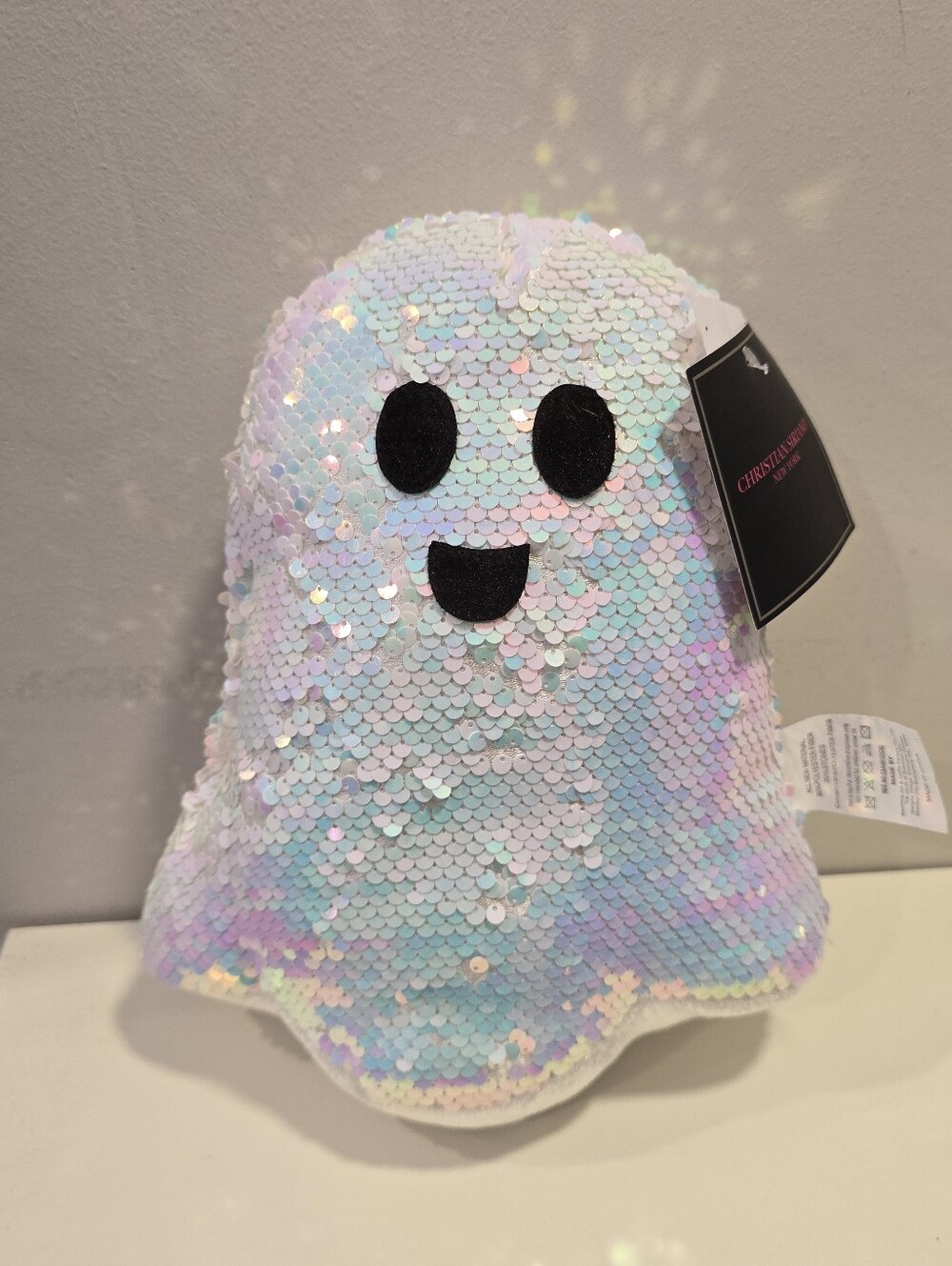 Christian Siriano Iridescent Sequin Ghost Accent Pillow